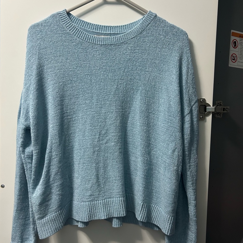 LOFT Soft Sky Blue Crew Neck Sweater